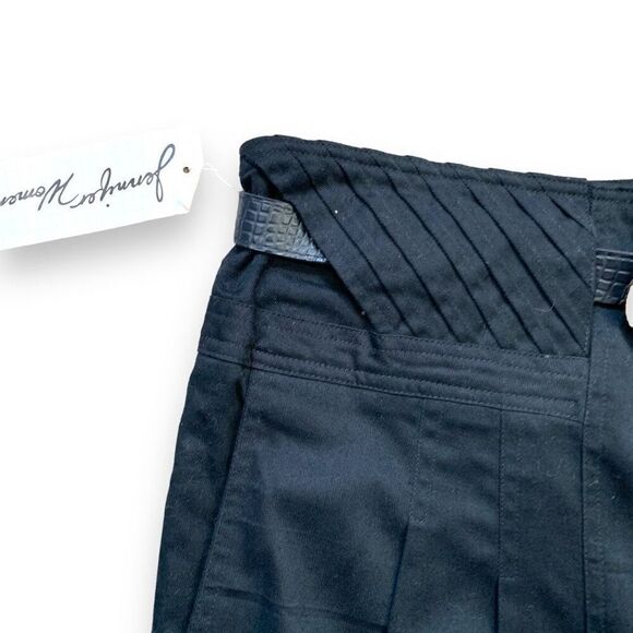 Vintage Jennifer Women Shorts Tailored High Waisted Black Pleated Deadstock Plus - Picture 3 of 8